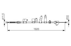 Tažné lanko, parkovací brzda Bosch 1987482438