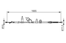 Tažné lanko, parkovací brzda BOSCH 1 987 482 440