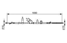 Tažné lanko, parkovací brzda BOSCH 1 987 482 443