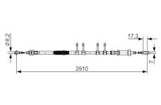 Tažné lanko, parkovací brzda Bosch 1987482447