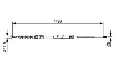 Tažné lanko, parkovací brzda BOSCH 1 987 482 455