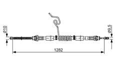 żażné lanko parkovacej brzdy BOSCH 1 987 482 462