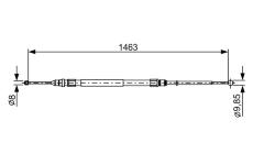 Tažné lanko, parkovací brzda BOSCH 1 987 482 492