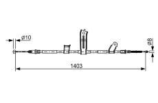 Tažné lanko, parkovací brzda BOSCH 1 987 482 522