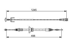 żażné lanko parkovacej brzdy BOSCH 1 987 482 524