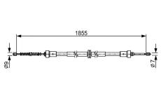 Tažné lanko, parkovací brzda BOSCH 1 987 482 546