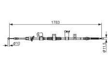 Tažné lanko, parkovací brzda BOSCH 1 987 482 571