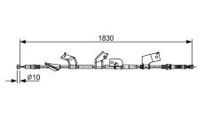 Tažné lanko, parkovací brzda BOSCH 1 987 482 577