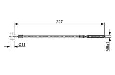 Tažné lanko, parkovací brzda BOSCH 1 987 482 578