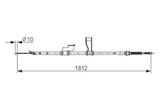 Tažné lanko, parkovací brzda BOSCH 1 987 482 616