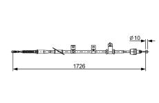 żażné lanko parkovacej brzdy BOSCH 1 987 482 618