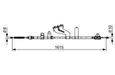 Tažné lanko, parkovací brzda BOSCH 1 987 482 656