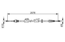 żażné lanko parkovacej brzdy BOSCH 1 987 482 706