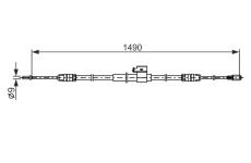 Tažné lanko, parkovací brzda BOSCH 1 987 482 832