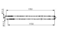 Tažné lanko, parkovací brzda BOSCH 1 987 482 857