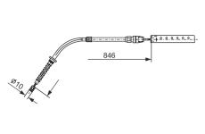 Tažné lanko, parkovací brzda BOSCH 1 987 482 866