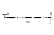 Tažné lanko, parkovací brzda BOSCH 1 987 482 890