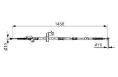 Tažné lanko, parkovací brzda BOSCH 1 987 482 903