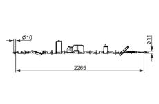 Tažné lanko, parkovací brzda BOSCH 1 987 482 918