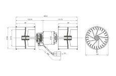 Elektromotor, vnitřní ventilátor BOSCH 9 130 451 049