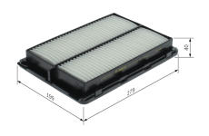Vzduchový filter BOSCH F 026 400 828