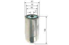 Palivový filter BOSCH F 026 402 826