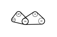 Sada žebrovaných klínových řemenů CONTINENTAL CTAM 4PK810K1