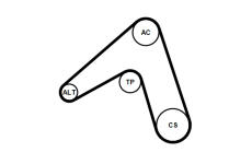 Sada žebrovaných klínových řemenů CONTINENTAL CTAM 5PK1155K1