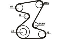 Sada žebrovaných klínových řemenů CONTINENTAL CTAM 5PK1815D1