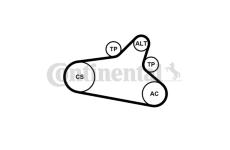 Sada zebrovanych klinovych remenu CONTINENTAL CTAM 6PK1020 EXTRA K1