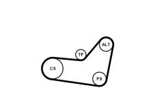 Sada žebrovaných klínových řemenů CONTINENTAL CTAM 6PK1080K2
