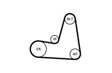 Sada žebrovaných klínových řemenů CONTINENTAL CTAM 6PK1130K2