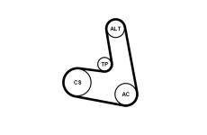 Sada žebrovaných klínových řemenů CONTINENTAL CTAM 6PK1153K7