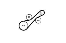 Sada žebrovaných klínových řemenů CONTINENTAL CTAM 6PK1205K2