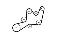 Vodní pumpa + klinový żebrový řemen CONTINENTAL CTAM 6PK1605WP1