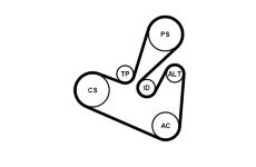 Sada žebrovaných klínových řemenů CONTINENTAL CTAM 6PK1705K1