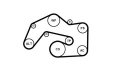 Sada žebrovaných klínových řemenů CONTINENTAL CTAM 6PK2523K1