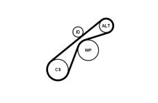 Sada žebrovaných klínových řemenů CONTINENTAL CTAM 6PK923K1