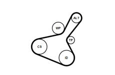 Sada žebrovaných klínových řemenů CONTINENTAL CTAM 7PK1040K1