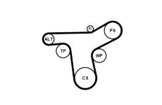 Sada žebrovaných klínových řemenů CONTINENTAL CTAM 7PK1370K1