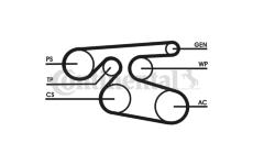 ozubený klínový řemen CONTINENTAL CTAM 7PK2000