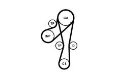 ozubení,sada rozvodového řemene CONTINENTAL CTAM CT1041K2PRO