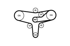 ozubení,sada rozvodového řemene CONTINENTAL CTAM CT1117K2PRO