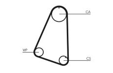 Vodní pumpa + sada ozubeného řemene CONTINENTAL CTAM CT504WP1