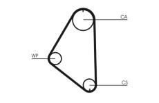 Vodní pumpa + sada ozubeného řemene CONTINENTAL CTAM CT558WP1