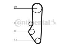 ozubení,sada rozvodového řemene CONTINENTAL CTAM CT690K1