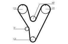 ozubení,sada rozvodového řemene CONTINENTAL CTAM CT805K1