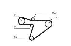 ozubení,sada rozvodového řemene CONTINENTAL CTAM CT810K1