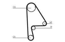 Vodní pumpa + sada ozubeného řemene CONTINENTAL CTAM CT862WP1