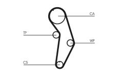 Vodní pumpa + sada ozubeného řemene CONTINENTAL CTAM CT908WP1